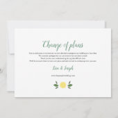 Citrons Modernes Verdure Changer La Carte Date (Dos)