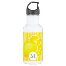 Citrons monogrammes pour bouteille de citronnelle