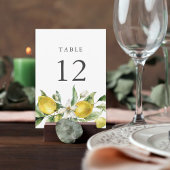 Citrons rustiques Citrus 5x7 Cartes Numéro de tabl