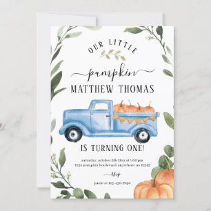 Citrouille 1er anniversaire Invitation