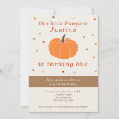 Citrouille 1er anniversaire Invitation (Devant)