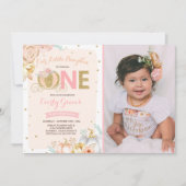 Citrouille 1er Anniversaire Invitation Blush Pink  (Devant)