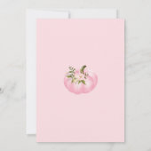 Citrouille 1er anniversaire Invitation Pink & Gold (Dos)