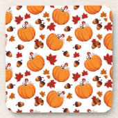 Citrouille Acorns| Dessous de verre de boisson de  (Devant)