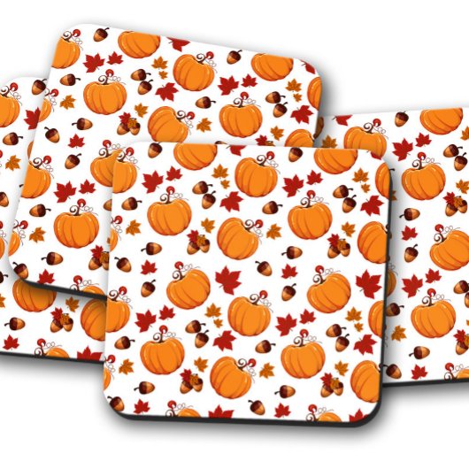 Citrouille Acorns| Dessous de verre de boisson de 