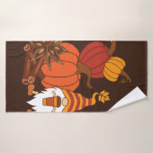 Citrouille, anis étoilé, bâtonnets de cannelle, fe (Serviette de bain)