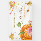 Citrouille Anniversaire Bannière Automne Automne F (Vertical)