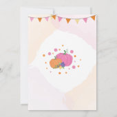Citrouille Anniversaire Invitation Fall Rose Girl  (Dos)