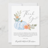 Citrouille Aquarelle bébé garçon douche Carte de r (Devant)