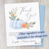 Citrouille Aquarelle bébé garçon douche Carte de r