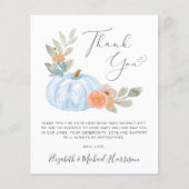 Citrouille Aquarelle bébé garçon douche Carte de r (Devant)