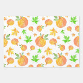 Citrouille aquarelle et Motif feuille d'érable (Devant 2)
