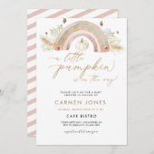 Citrouille arc-en-ciel Invitation Baby shower Auto (Devant / Derrière)