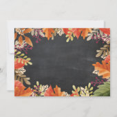 Citrouille Automne Anniversaire Invitation (Dos)