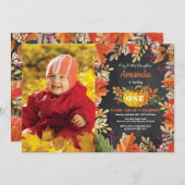 Citrouille Automne Anniversaire Invitation (Devant / Derrière)
