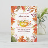 Citrouille Automne Anniversaire Invitation (Debout devant)
