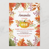 Citrouille Automne Anniversaire Invitation