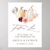 Citrouille Automne Automne Mariage Affiche de bien (Devant)
