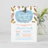 Citrouille Automne Baby shower Invitation (Debout devant)