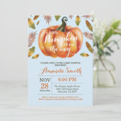 Citrouille Automne Baby shower Invitation (Debout devant)