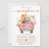 Citrouille Automne Baby shower Invitation Camion r (Devant)