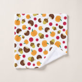 Citrouille Automne Berries Châtaigner Acorn Motif (Gant de toilette)