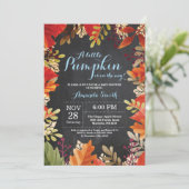 Citrouille Automne Boy Baby shower Invitation (Debout devant)