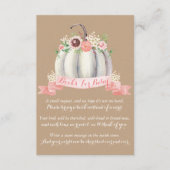 Citrouille Automne Carte de demande de réservation (Devant)