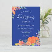 Citrouille Automne quitte Thanksgiving Invitation (Debout devant)