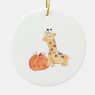 Citrouille avec ornement Giraffe