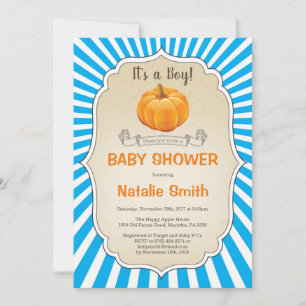 Citrouille Baby shower Invitation Automne Automne 
