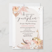 Citrouille Baby shower Invitation Boho Girl (Devant)