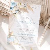 Citrouille Baby shower Invitation Boy Boho Pampas