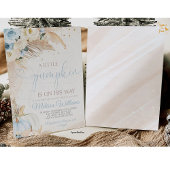 Citrouille Baby shower Invitation Boy Boho Pampas