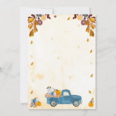 Citrouille Baby shower Invitation Camion Citrouill (Dos)