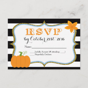 Citrouille Baby shower Invitation RSVP Card