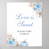 Citrouille Baby shower Love is Sweet Poster (Devant)