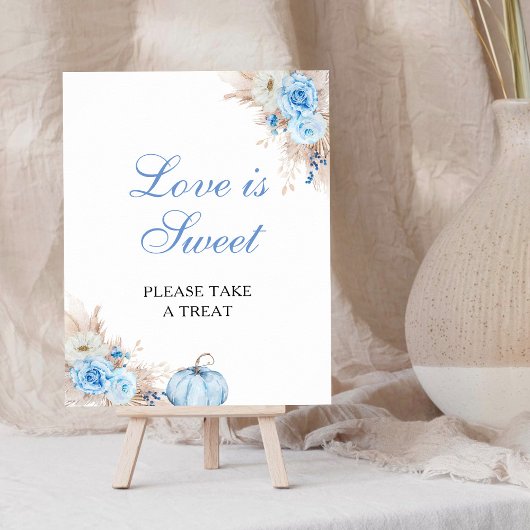 Citrouille Baby shower Love is Sweet Poster