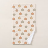 Citrouille beige boho neutre Halloween automne mue (Serviette à main)