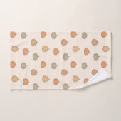 Citrouille beige boho neutre Halloween automne mue (Serviette à main)