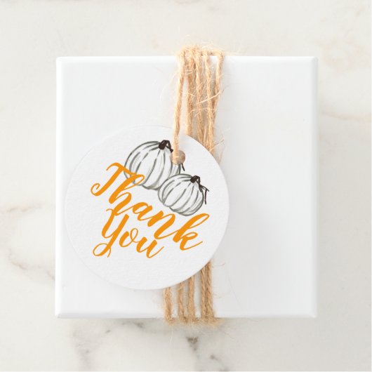 Citrouille blanc automne merci les étiquettes de f (En situation)