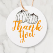 Citrouille blanc automne merci les étiquettes de f (Devant)