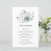 Citrouille blanc Elégant Succulent Automne Cartes  (Debout devant)