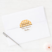 Citrouille blanc en vichy cuisine maison étiquette (Enveloppe)