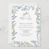 Citrouille blanc Fête des mariées Invitation (Devant)