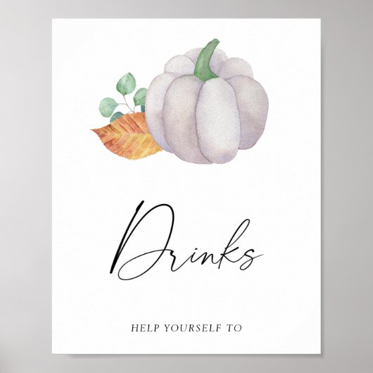 Citrouille blanche - Boissons Affiche (Devant)