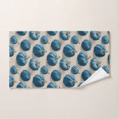 Citrouille bleu moderne Design d'automne (Serviette à main)