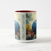 Citrouille bleu - Mug de café, Coupe, (Centre)