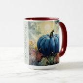 Citrouille bleu - Mug de café, Coupe, (Devant droit)