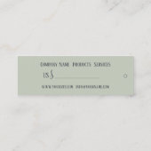 Citrouille bleu - Prix, Carte de visite (Dos)